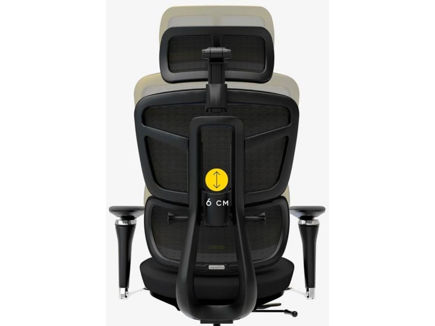 Крісло офісне Mealux S4 Air Fabric Black (HF-S4 F/B) — фото 9
